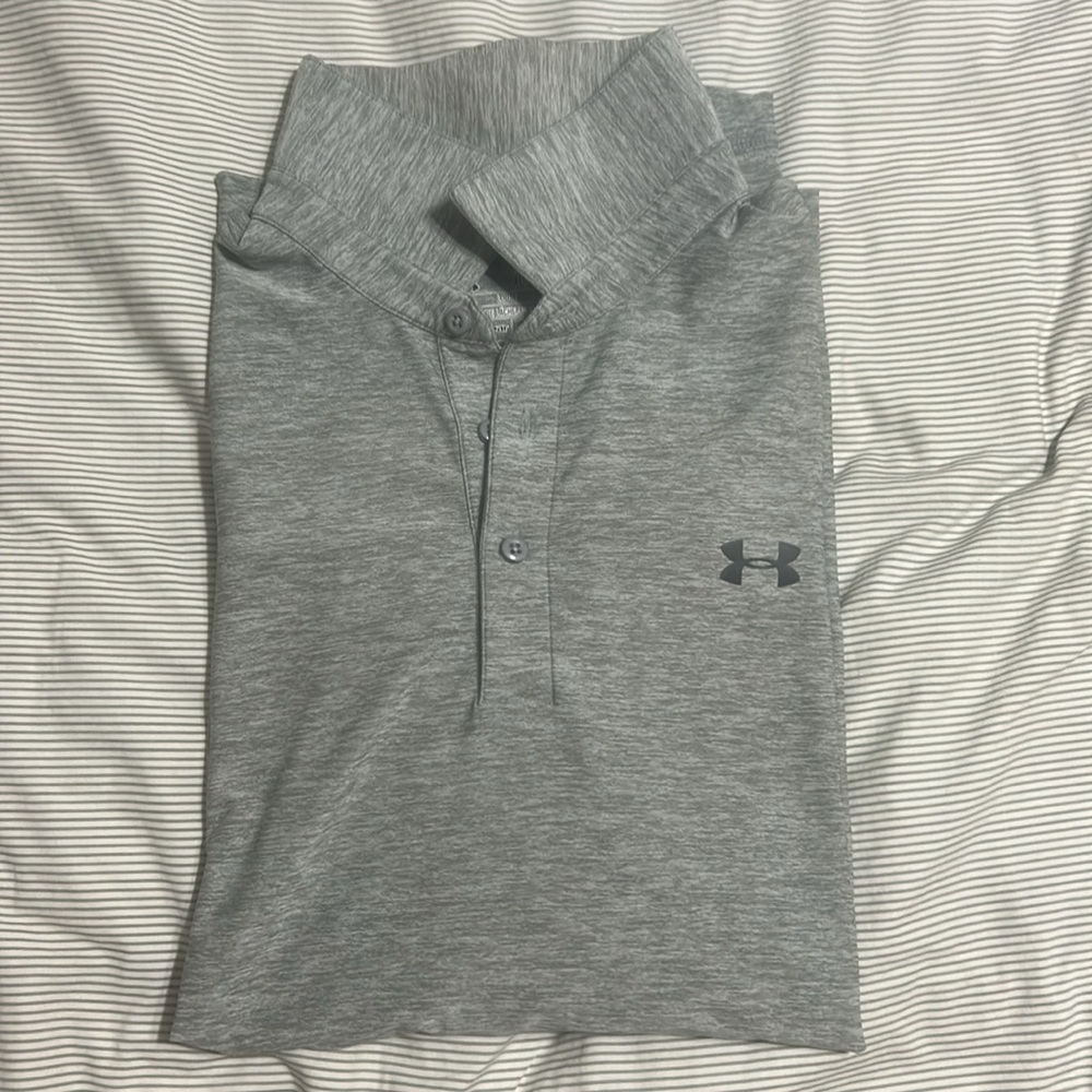 Under Armour Men's Gray Polo Golf Shirt XL EUC